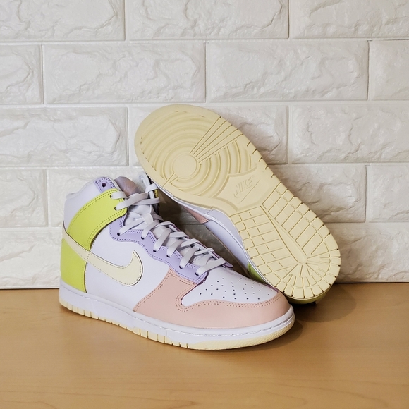 Nike Dunk High Womens Size 9.5 White Cashmere Lemon Twist DD1869-108 - Picture 8 of 12